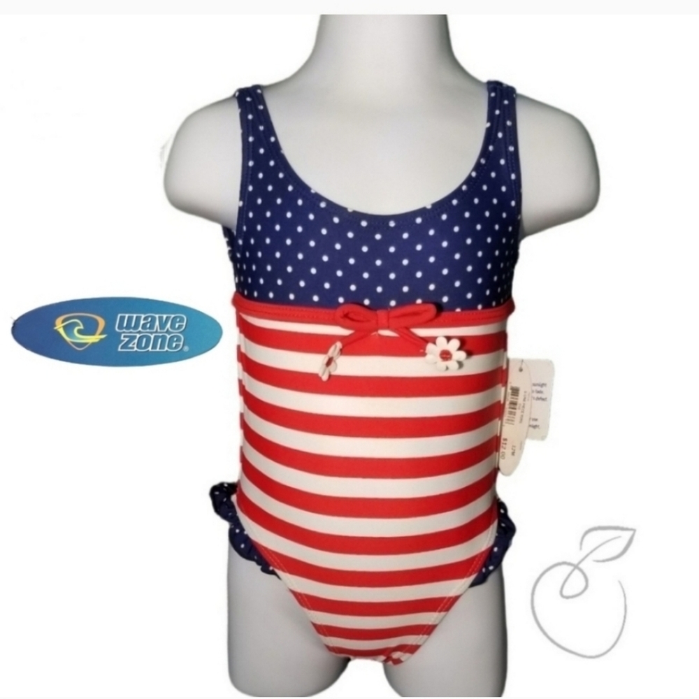 WAVE ZONE INFANT'S PATRIOTIC SWIMSUIT SZ 12 MOS
